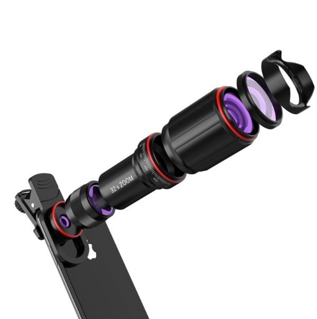 Ultra Crystal HD 32x Zoom Telescope Mobile Phone Camera Lens Set - Big J's Showstoppin' Store