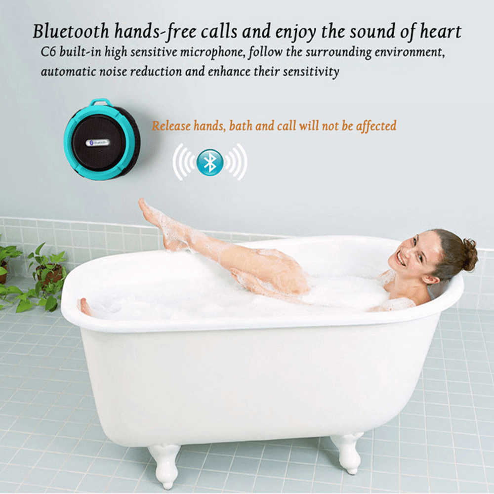 Mini Portable Waterproof Bluetooth Speaker with Suction Cup - Big J's Showstoppin' Store