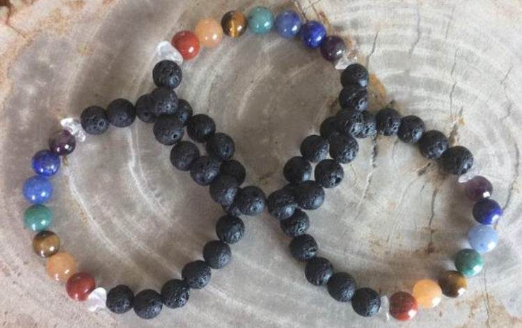 Aromatherapy Chakra Diffuser Bracelet with Genuine Gemstones! - Big J's Showstoppin' Store