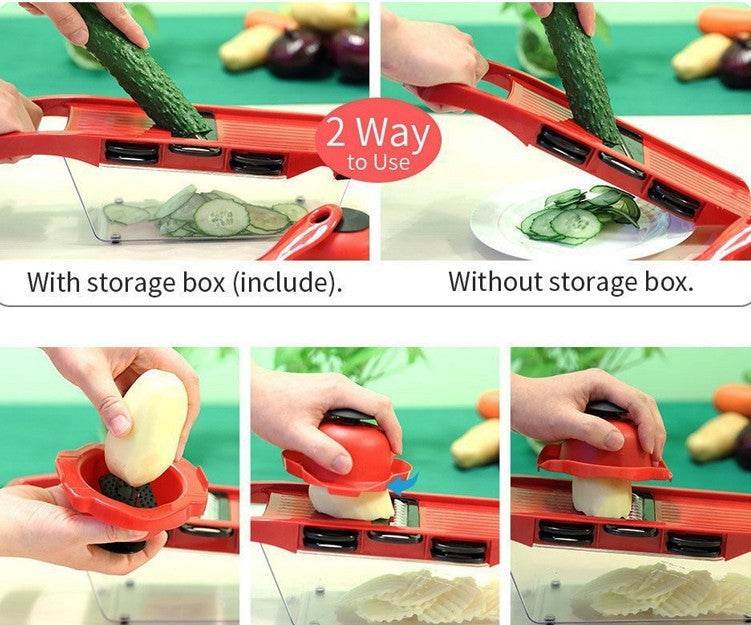 Stainless Steel 6 Blades Vegetable Slicer - Big J's Showstoppin' Store