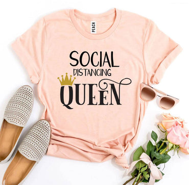 Social Distancing Queen T-shirt - Big J's Showstoppin' Store