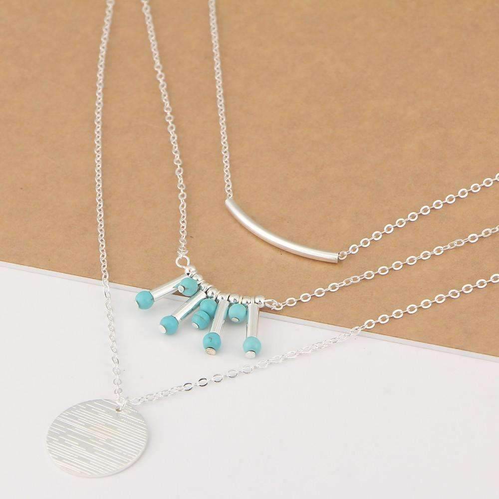 Turquoise Multilayer Necklace - Big J's Showstoppin' Store