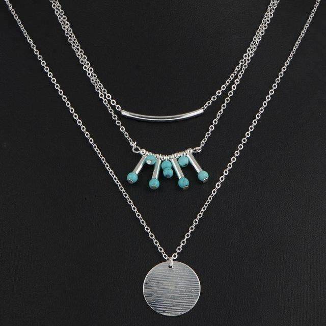Turquoise Multilayer Necklace - Big J's Showstoppin' Store