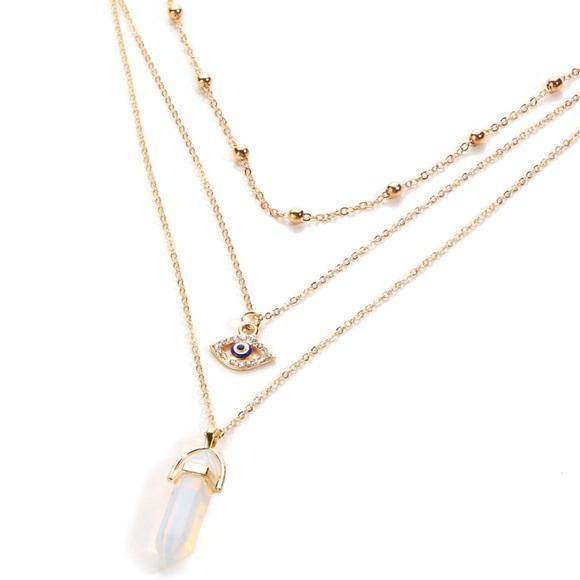 All Seeing Eye Multilayer Necklace - Big J's Showstoppin' Store
