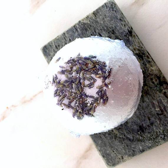 Organic Bath Bomb Calm Bomb- TWO SIZES lavender - Big J's Showstoppin' Store