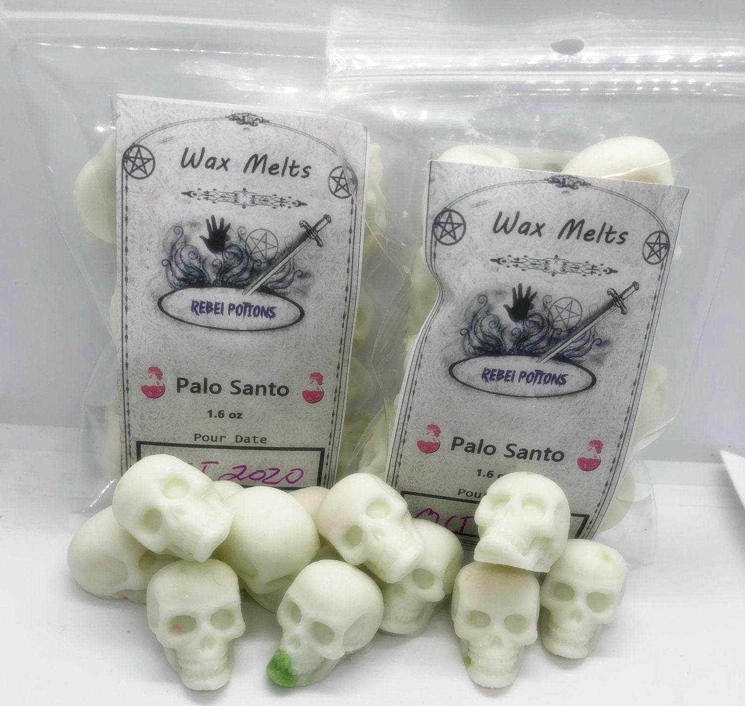 Palo Santo mini skull wax melts witch pagan wicca tart - Big J's Showstoppin' Store
