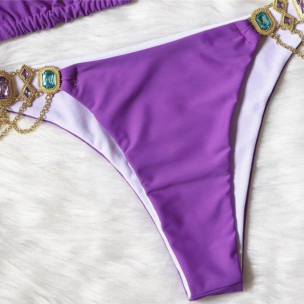 Bikini Jewelled Rhinestones Luxury Diamond Bikini Women Swimwear - Big J's Showstoppin' Store