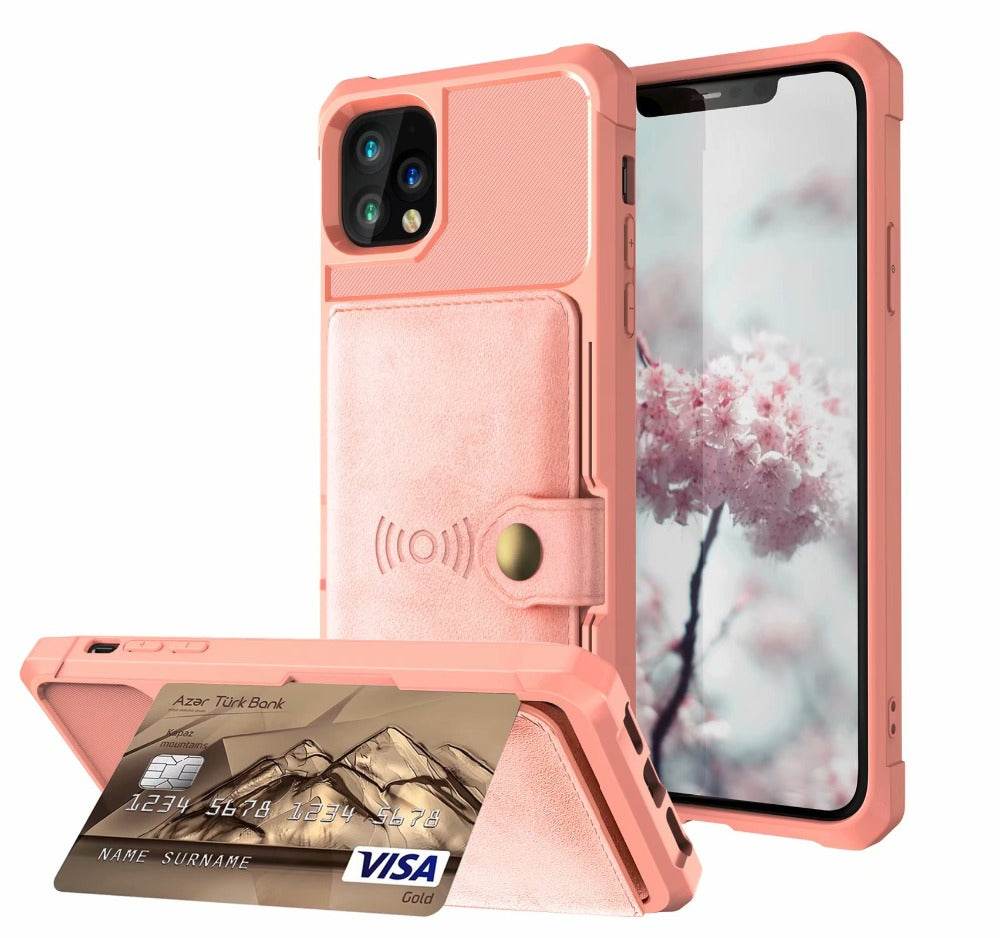 360 Protection Magnetic Leather Wallet Armor Case for iPhone - Big J's Showstoppin' Store
