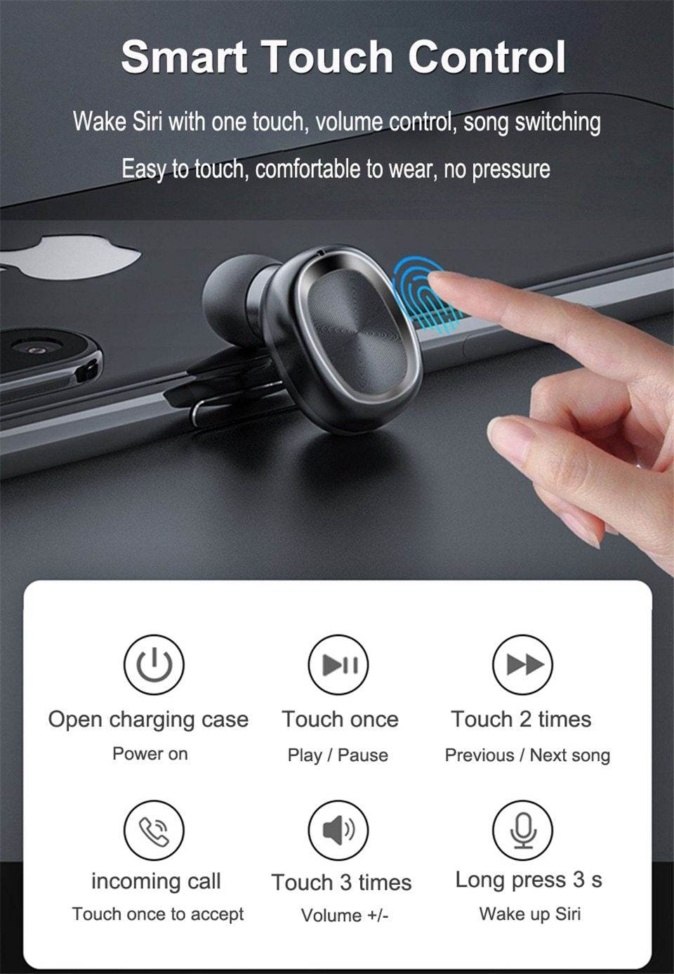 Ninja Dragons T8 True Wireless Bluetooth 5.0 Earbuds - Big J's Showstoppin' Store