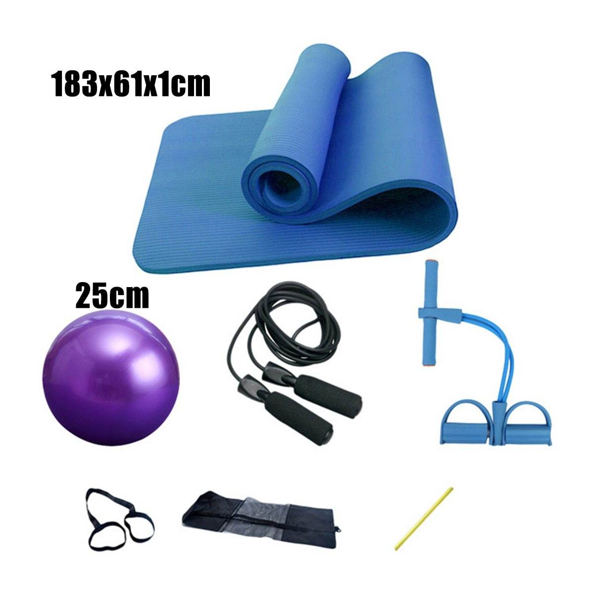 Deluxe Yoga Fitness 5 pcs Exercise Set - Big J's Showstoppin' Store