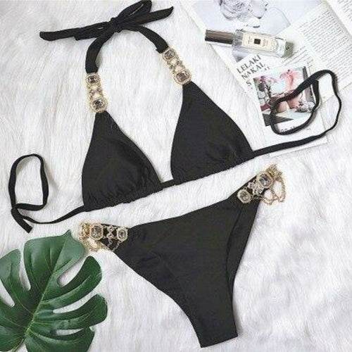Bikini Jewelled Rhinestones Luxury Diamond Bikini Women Swimwear - Big J's Showstoppin' Store
