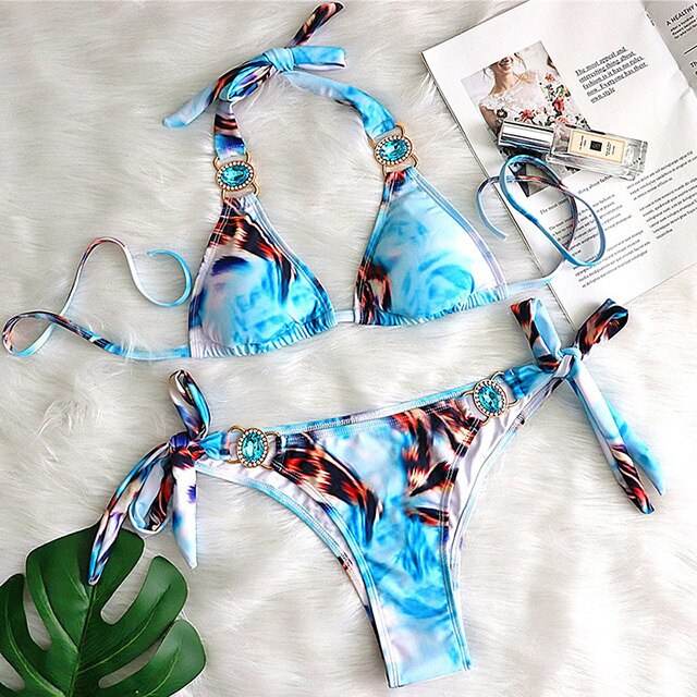 Bikini Jewelled Rhinestones Luxury Diamond Bikini Women Swimwear - Big J's Showstoppin' Store