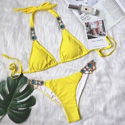 Bikini Jewelled Rhinestones Luxury Diamond Bikini Women Swimwear - Big J's Showstoppin' Store
