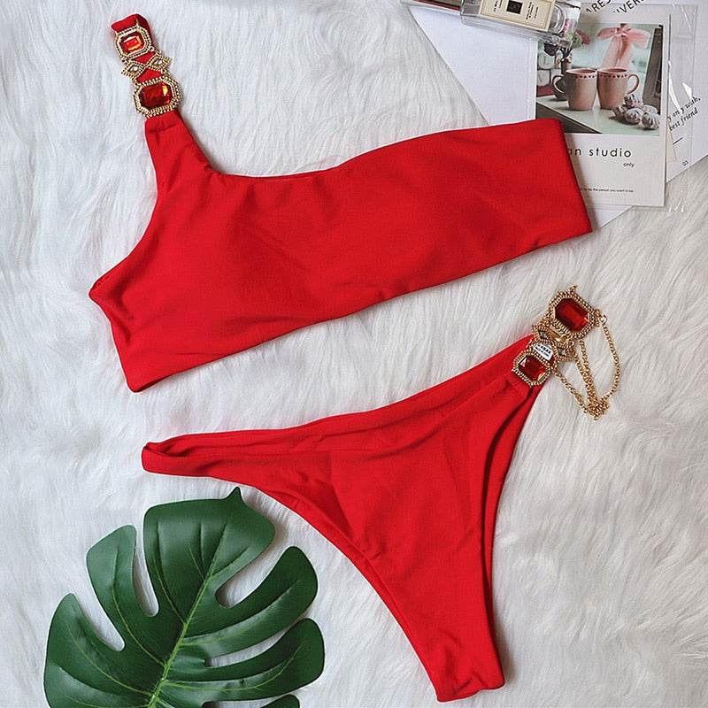 Bikini Jewelled Rhinestones Luxury Diamond Bikini Women Swimwear - Big J's Showstoppin' Store