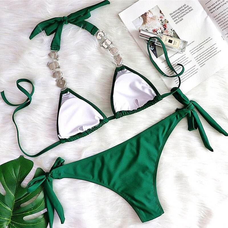 Bikini Jewelled Rhinestones Luxury Diamond Bikini Women Swimwear - Big J's Showstoppin' Store
