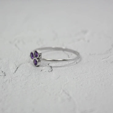Amethyst Cluster Sterling Silver Ring - Big J's Showstoppin' Store