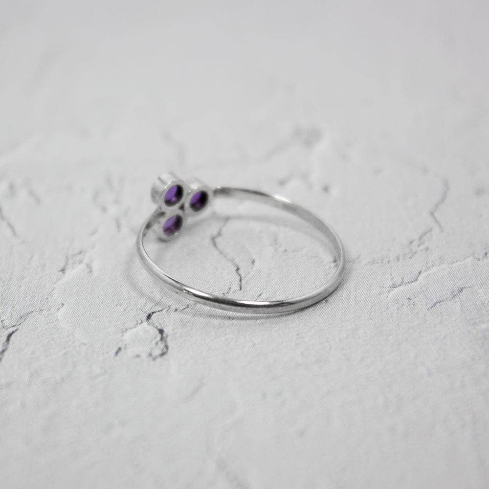 Amethyst Cluster Sterling Silver Ring - Big J's Showstoppin' Store