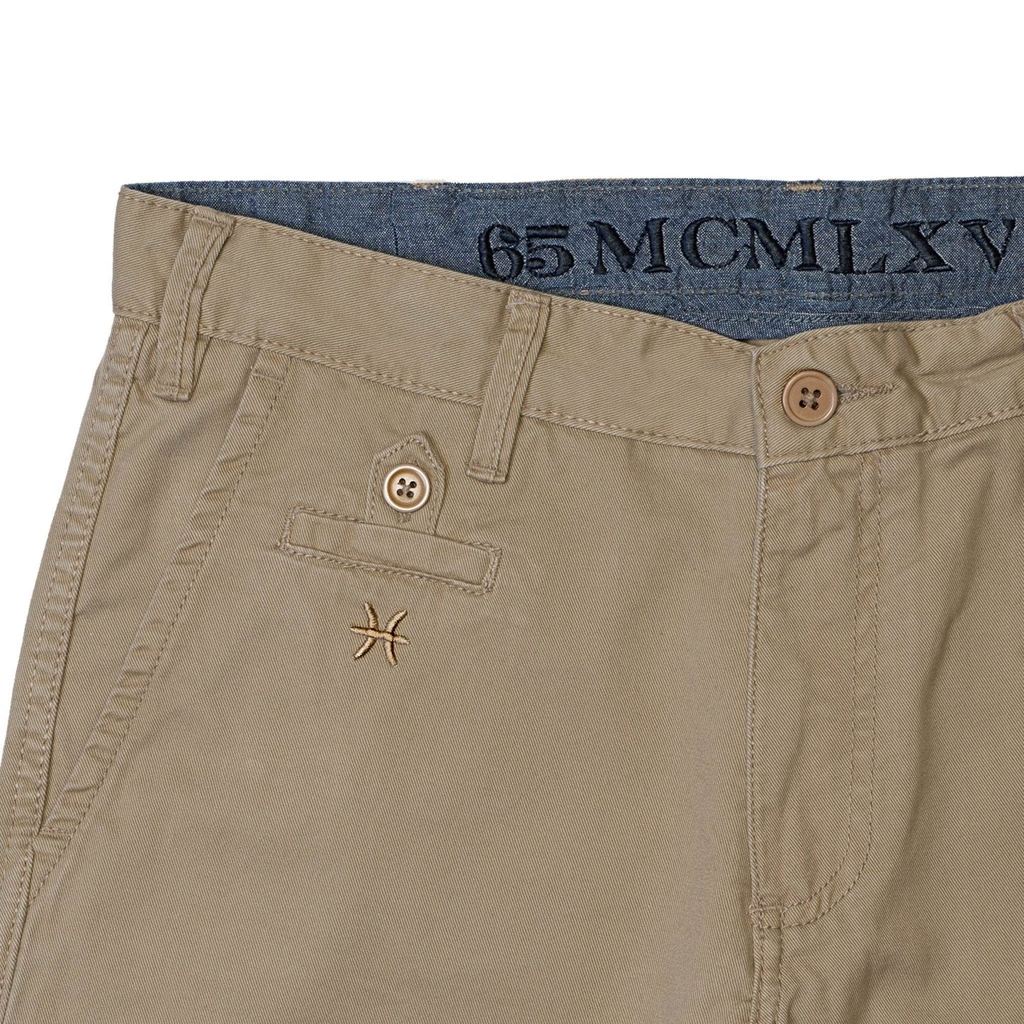 65 MCMLXV Men's Khaki Chino Short - Big J's Showstoppin' Store