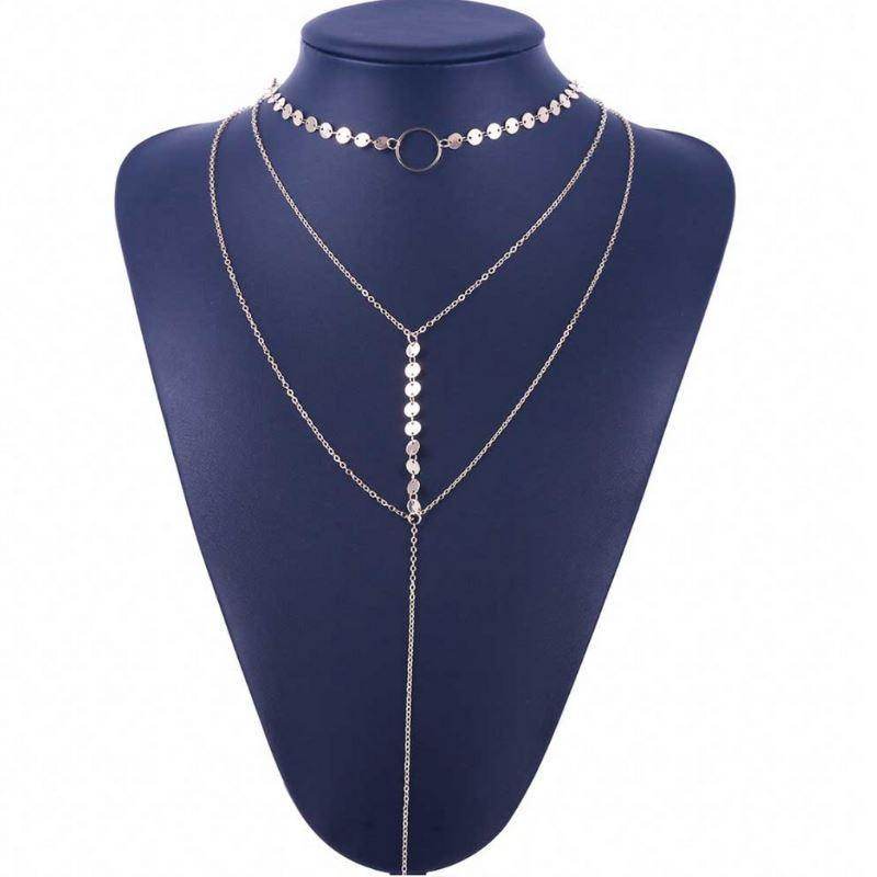 Three Layer Lariat Choker Necklace - Big J's Showstoppin' Store