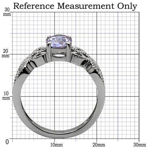 TK079 - High polished (no plating) Stainless Steel Ring with AAA Grade - Big J's Showstoppin' Store
