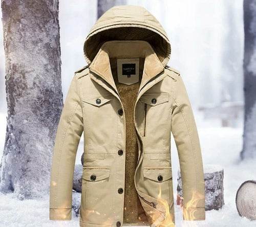 Mens Hooded Military Style Coat - Big J's Showstoppin' Store