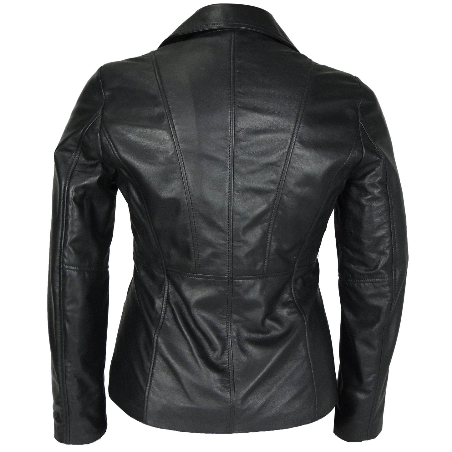 Women's Athena 3 Button Leather Coat - Big J's Showstoppin' Store