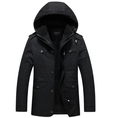 Mens Hooded Military Style Coat - Big J's Showstoppin' Store