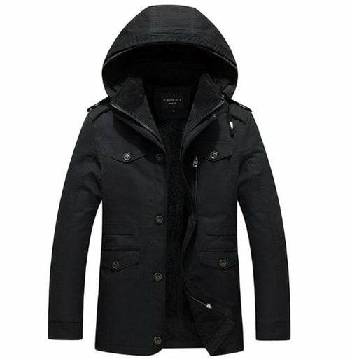 Mens Hooded Military Style Coat - Big J's Showstoppin' Store