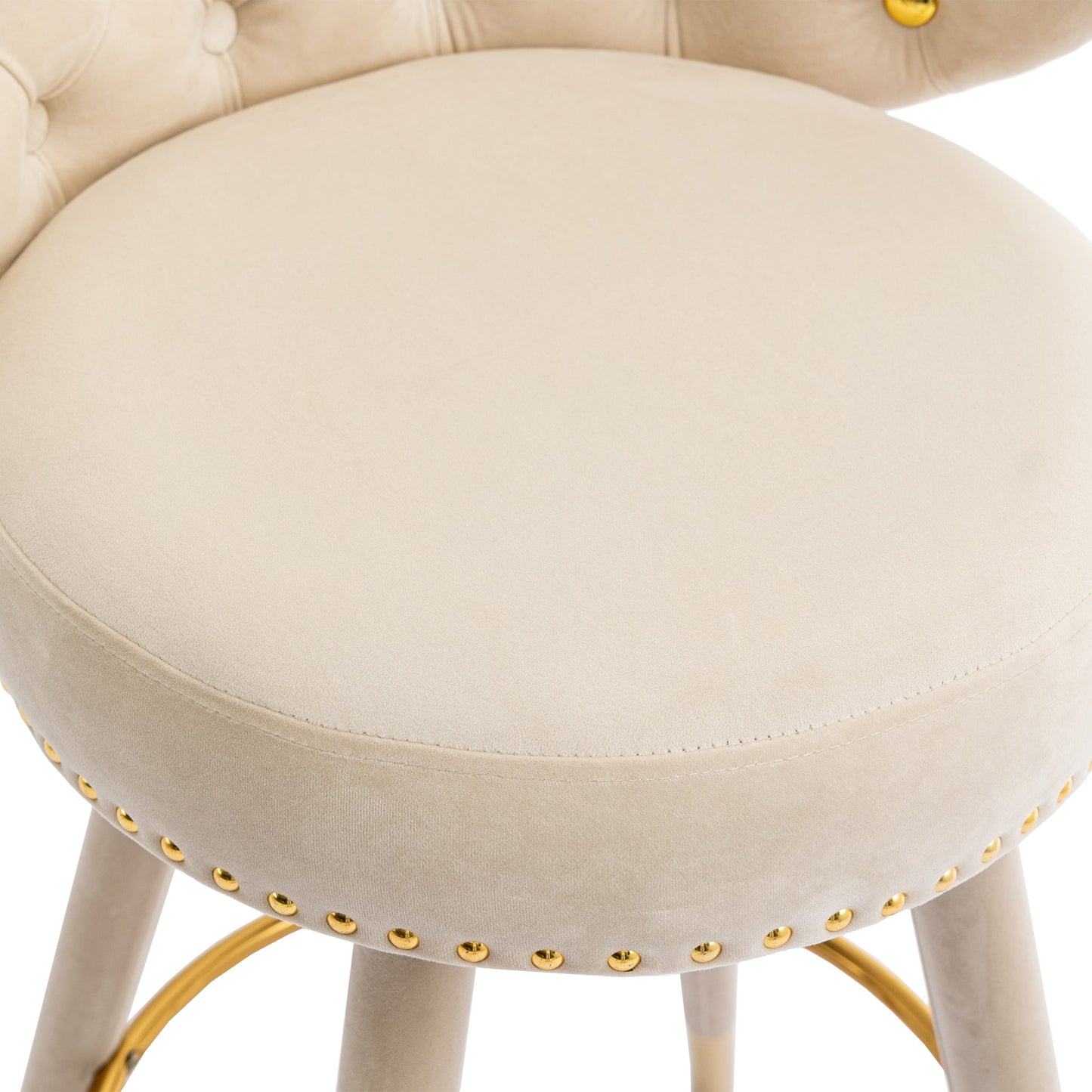 Counter Height Bar Stools Set of 2 for Kitchen Counter Solid Wood Legs