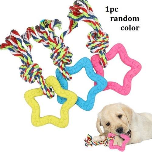 24cm Dog Toy Knot Cotton Rope Pet Puppy Chew Toys - Big J's Showstoppin' Store