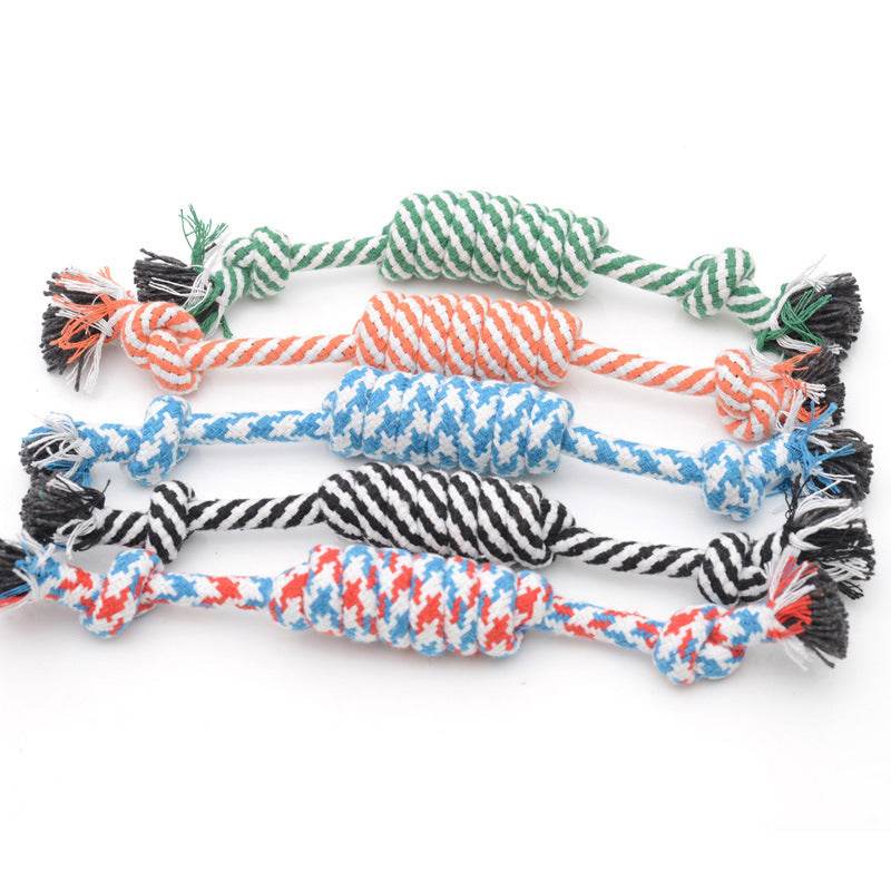 24cm Dog Toy Knot Cotton Rope Pet Puppy Chew Toys - Big J's Showstoppin' Store
