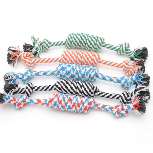 24cm Dog Toy Knot Cotton Rope Pet Puppy Chew Toys - Big J's Showstoppin' Store