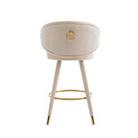 Counter Height Bar Stools Set of 2 for Kitchen Counter Solid Wood Legs