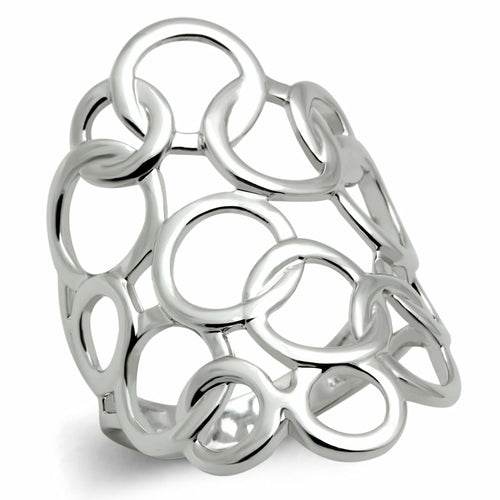 3W170 - Rhodium Brass Ring with No Stone - Big J's Showstoppin' Store