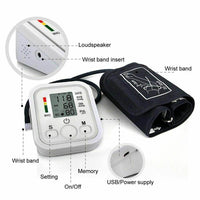 Arm Automatic Blood Pressure Monitor Measuring Arterial Pressure - Big J's Showstoppin' Store