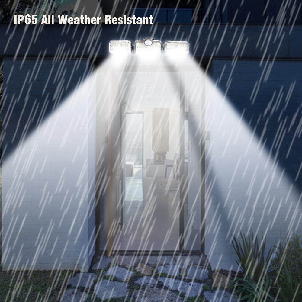 Solar Sensor Light 122 LED 3Head Outdoor Spotlight with 3 Modes - Big J's Showstoppin' Store