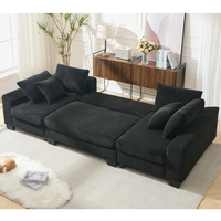 114' Sleeper Sofa,U Shaped Sofa , Pull Out Bed,Convertible Oversize 2
