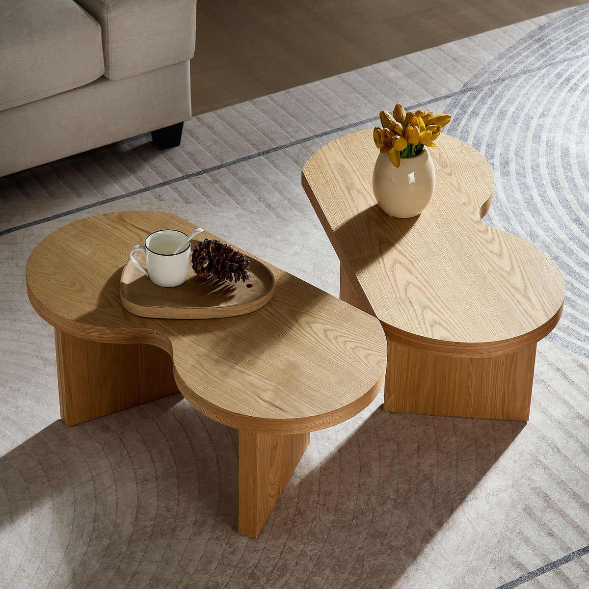 Modern Butterfly MDF Coffee Table, Used In Living Rooms, Bedrooms,