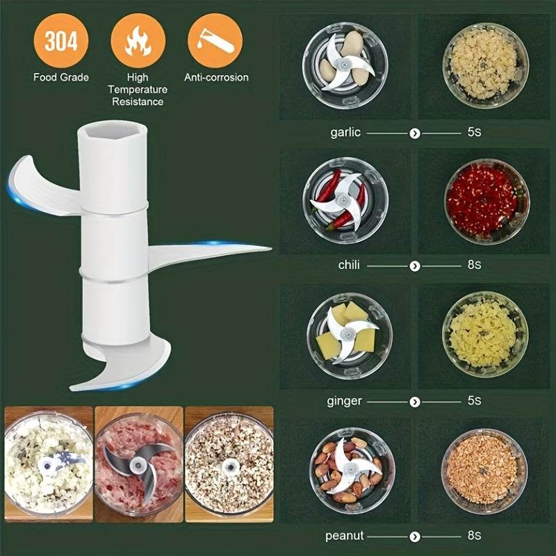 Compact Electric Garlic Crusher USB Meat Grinder 100250Ml - Big J's Showstoppin' Store