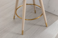 Counter Height Bar Stools Set of 2 for Kitchen Counter Solid Wood Legs