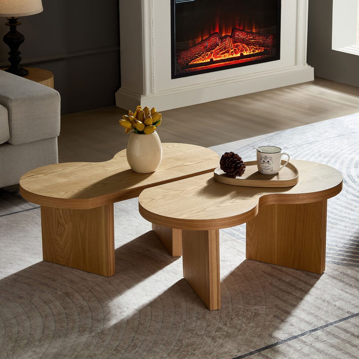 Modern Butterfly MDF Coffee Table, Used In Living Rooms, Bedrooms,