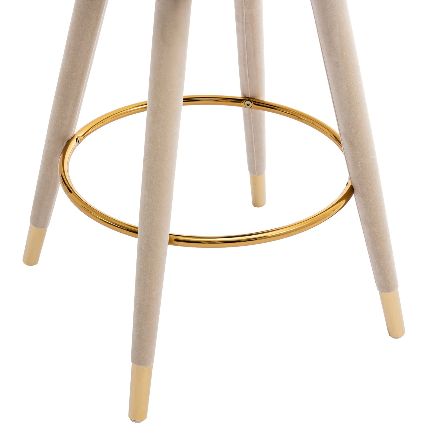 Counter Height Bar Stools Set of 2 for Kitchen Counter Solid Wood Legs