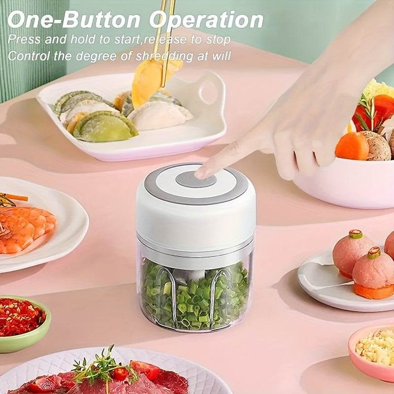 Compact Electric Garlic Crusher USB Meat Grinder 100250Ml - Big J's Showstoppin' Store