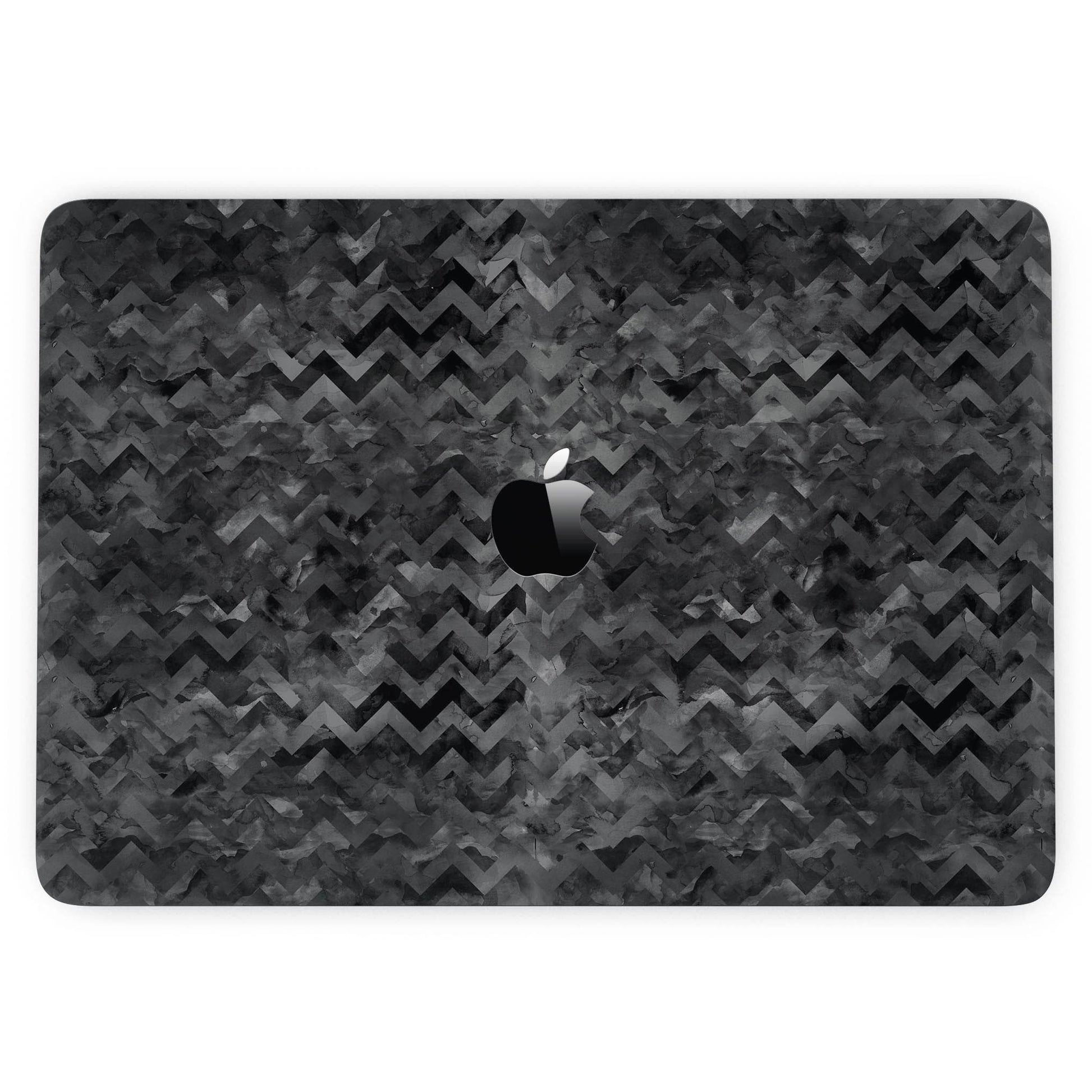 Black Basic Watercolor Chevron Pattern - MacBook Pro with Touch Bar - Big J's Showstoppin' Store