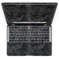 Black Basic Watercolor Chevron Pattern - MacBook Pro with Touch Bar - Big J's Showstoppin' Store