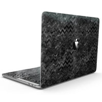 Black Basic Watercolor Chevron Pattern - MacBook Pro with Touch Bar - Big J's Showstoppin' Store