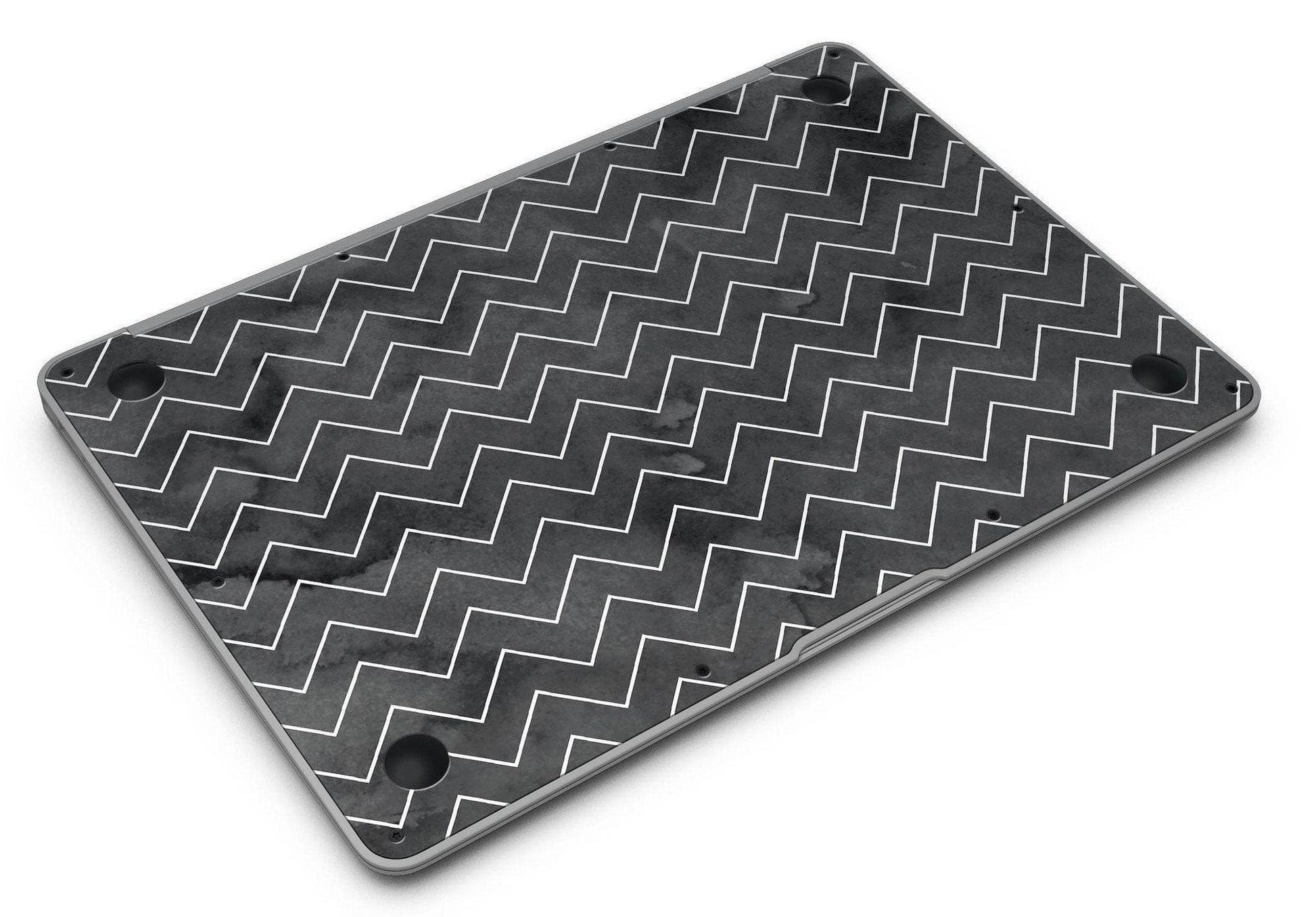 Black Watercolor with White Chevron - MacBook Air Skin Kit - Big J's Showstoppin' Store