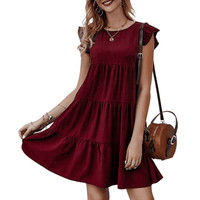 Womens Flowy Dress with Cap Sleeves - Big J's Showstoppin' Store
