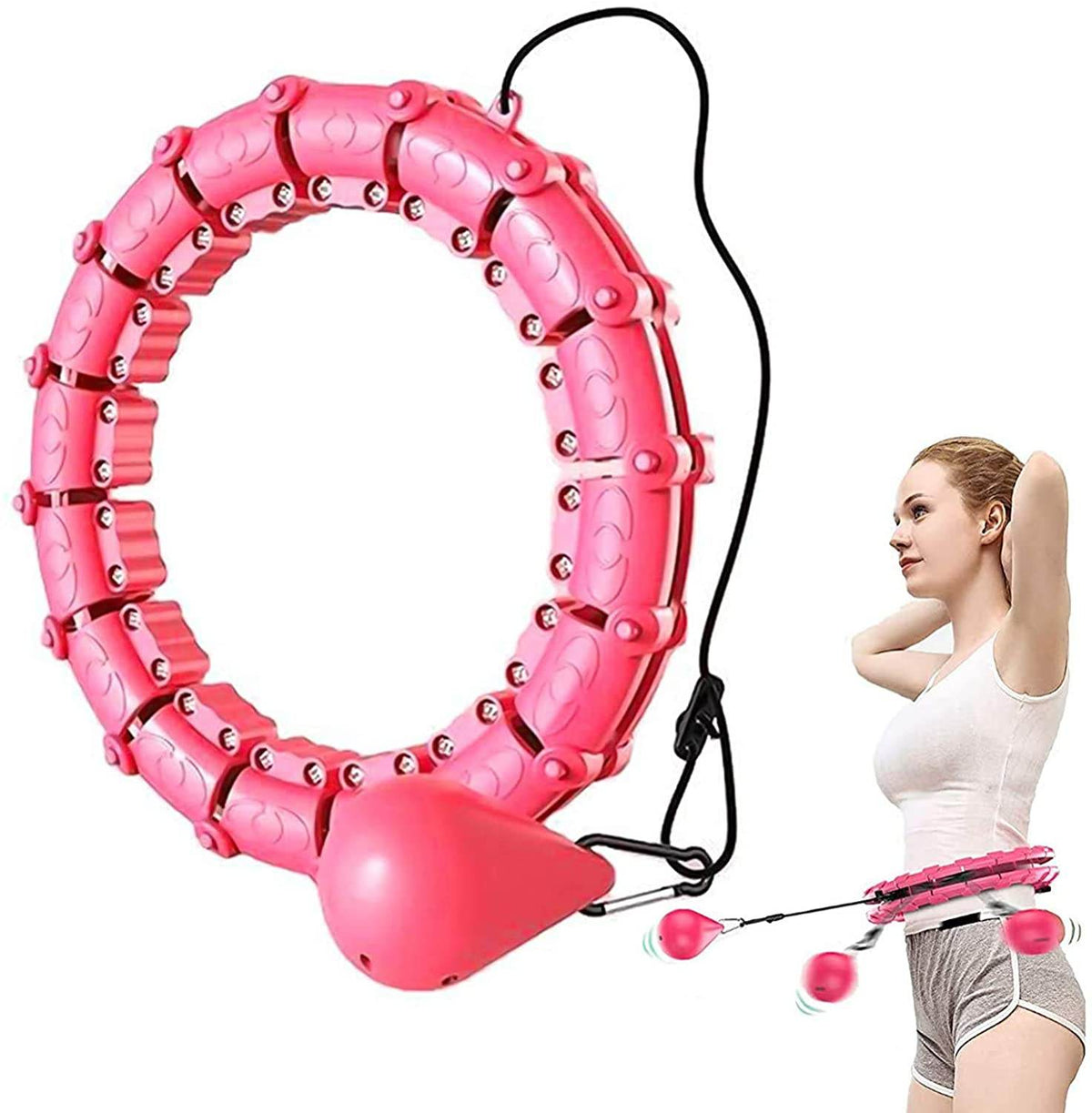 18-24Knots Adjustable Exercise Hoop Smart Exercise Hoop Weight Loss - Big J's Showstoppin' Store
