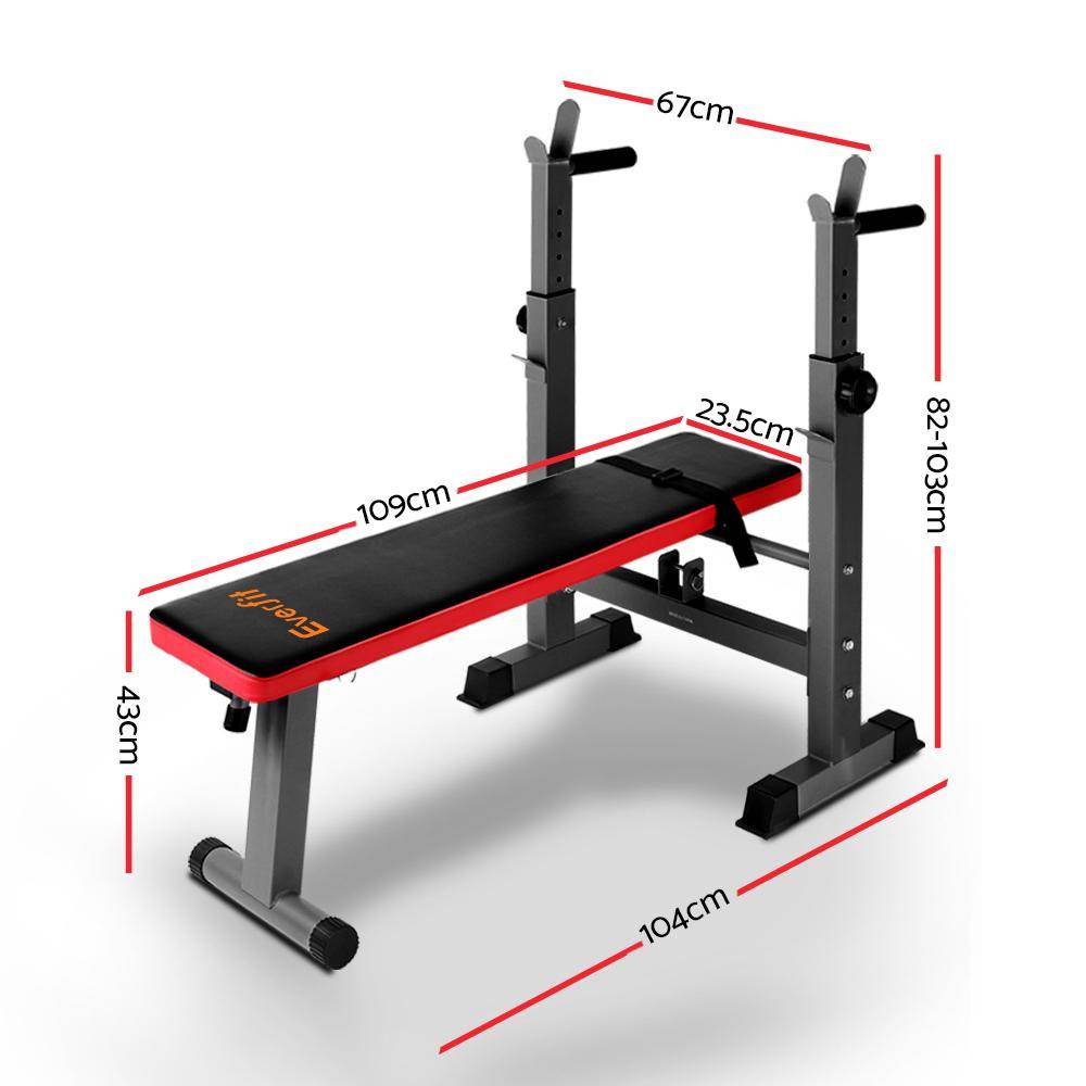 Everfit Multi-Station Weight Bench Press Weights Equipment Fitness - Big J's Showstoppin' Store